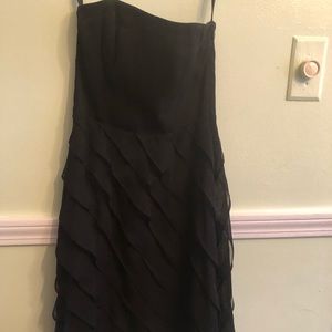White House Black Market strapless black dress